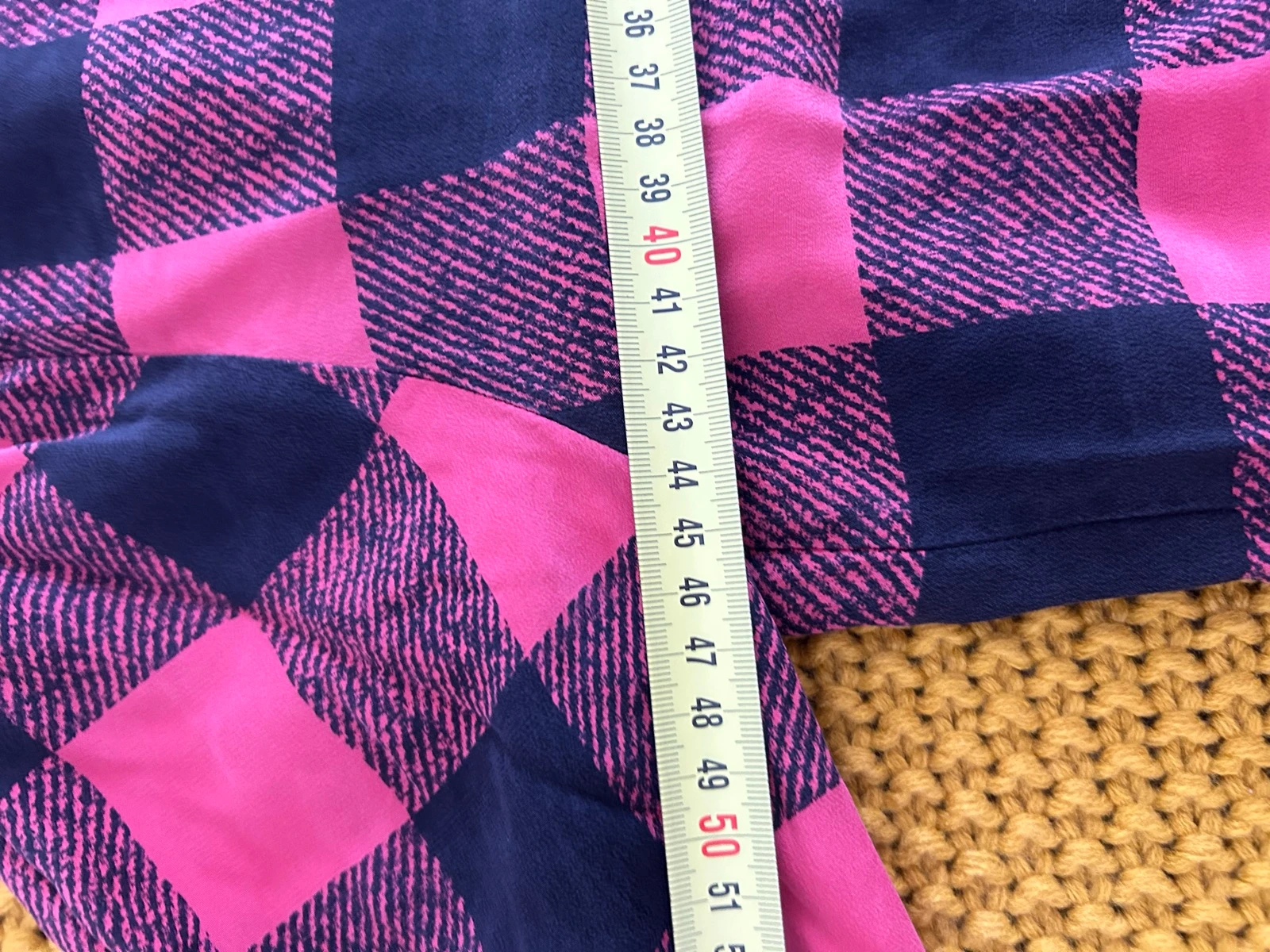 Camisa de seda a cuadros y detalles de terciopelo Sandro – Talla 1 (36) – photo 10